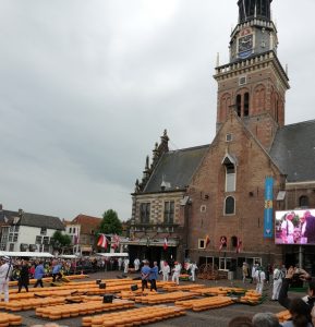world famous Alkmaar cheese market