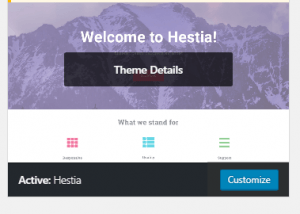 hestia theme in wordpress for bloggers